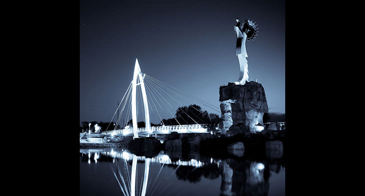 Keeper of the Plains sculpture in Wichita, Kansas